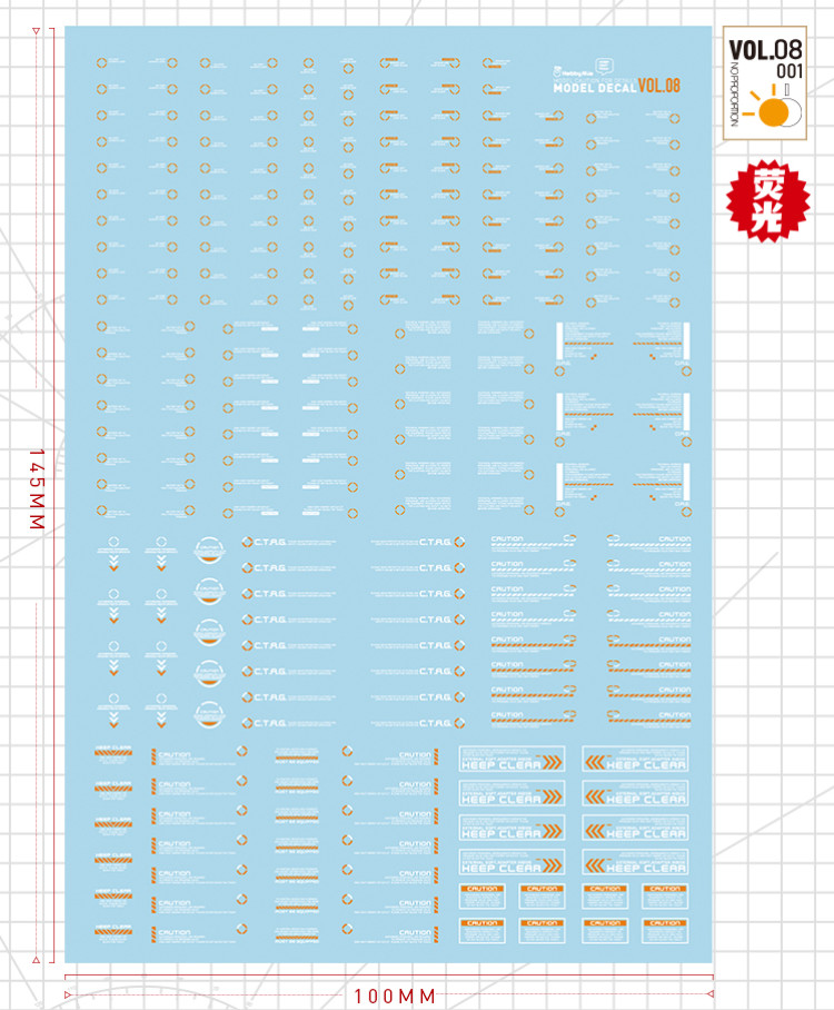 HobbyMio High Quality Model Water-Sliced Decal VOL.8