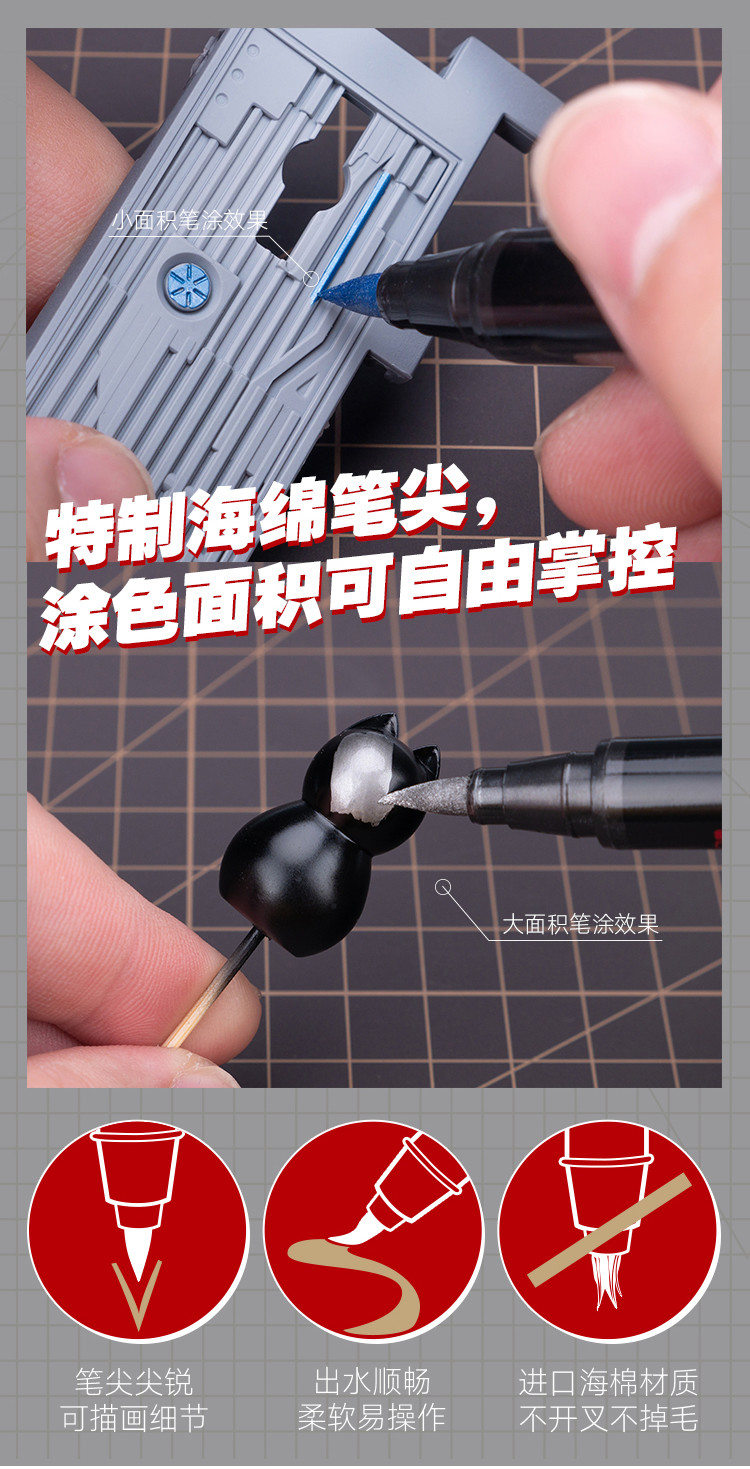 HobbyMio Water-Based Metallic Color Marker