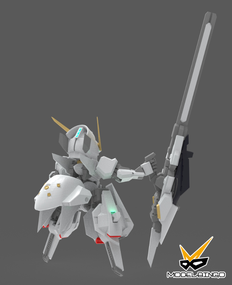 Model Bingo SD RX-124 Gundam TR-6 Woundwort Full Resin Kit
