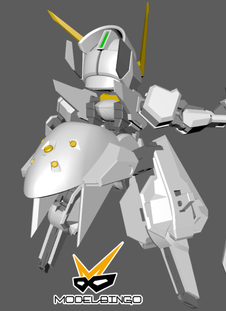 Model Bingo SD RX-124 Gundam TR-6 Woundwort Full Resin Kit