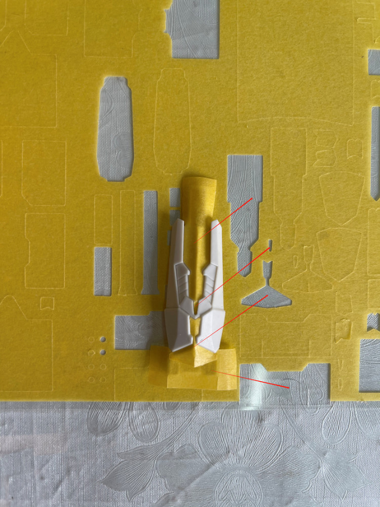 Y.G.C.P Precut Masking Tape For YJL Hi-Nu & Nu Gundam Fin-Funnel Set