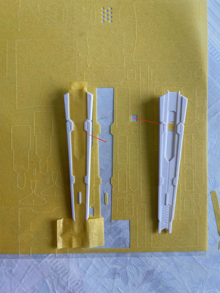 Y.G.C.P Precut Masking Tape For YJL Hi-Nu & Nu Gundam Fin-Funnel Set