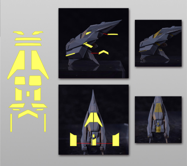Cantonese.C Studio Precut Masking Tape For Fortune Meow's Justice Gundam Set