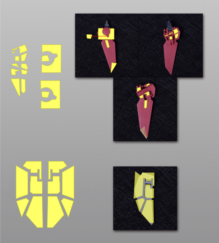 Cantonese.C Studio Precut Masking Tape For Fortune Meow's Justice Gundam Set
