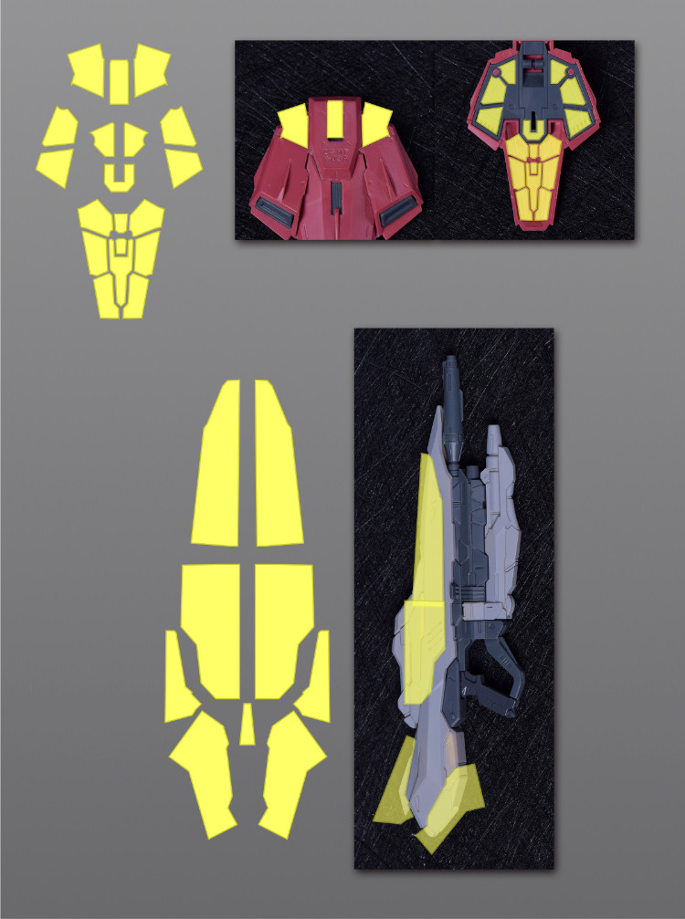 Cantonese.C Studio Precut Masking Tape For Fortune Meow's Justice Gundam Set