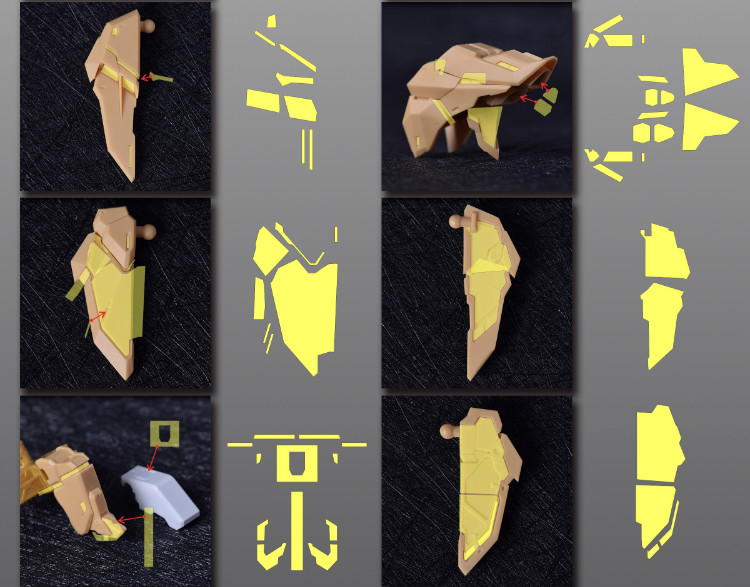 Cantonese.C Studio Precut Masking Tape For Fortune Meow's Strike Freedom Gundam Set