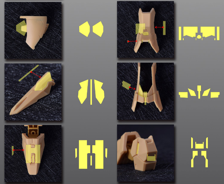 Cantonese.C Studio Precut Masking Tape For Fortune Meow's Strike Freedom Gundam Set