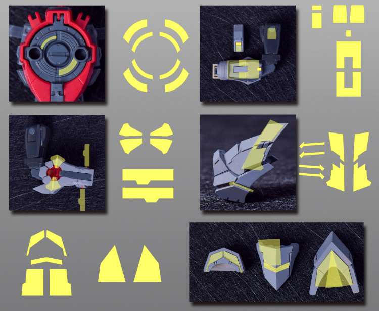 Cantonese.C Studio Precut Masking Tape For YJL Amazing Exia Gundam Set
