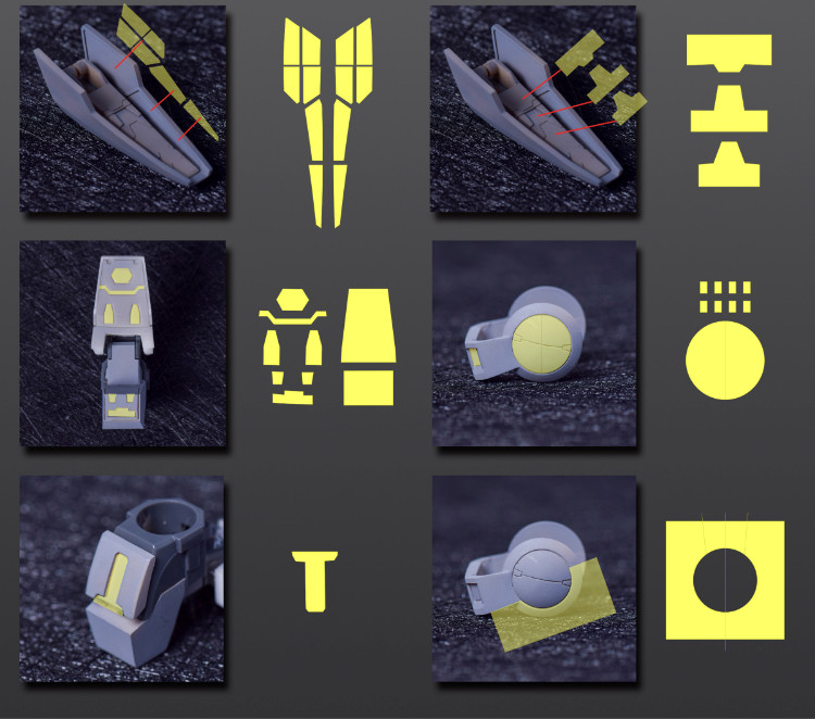 Cantonese.C Studio Precut Masking Tape For YJL Amazing Exia Gundam Set