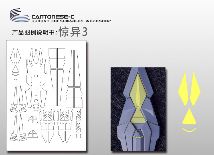 Cantonese.C Studio Precut Masking Tape For YJL Amazing Exia Gundam Set