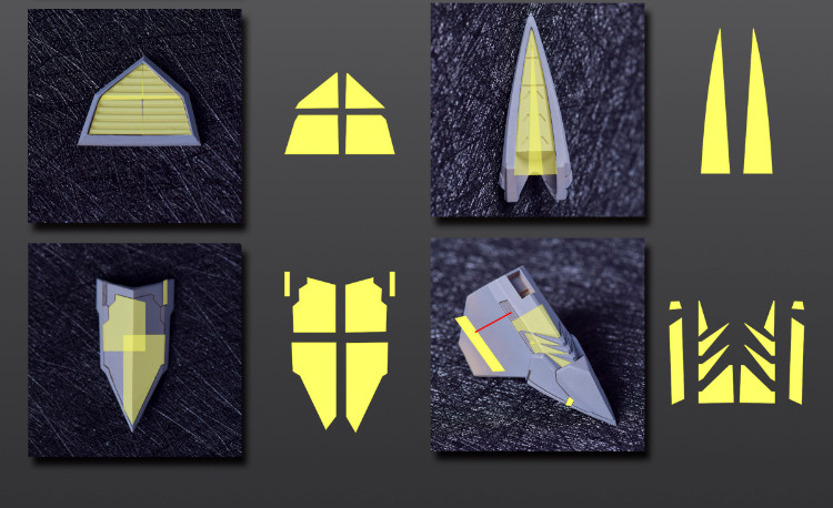 Cantonese.C Studio Precut Masking Tape For YJL Amazing Exia Gundam Set