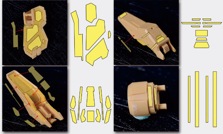 Cantonese.C Studio Precut Masking Tape For Fortune Meow's Dynames Gundam Set