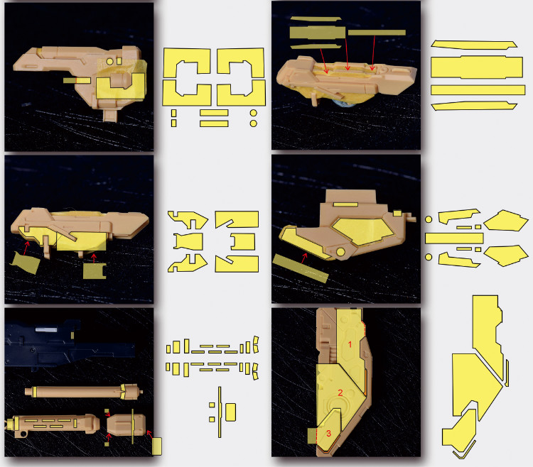 Cantonese.C Studio Precut Masking Tape For Fortune Meow's Dynames Gundam Set