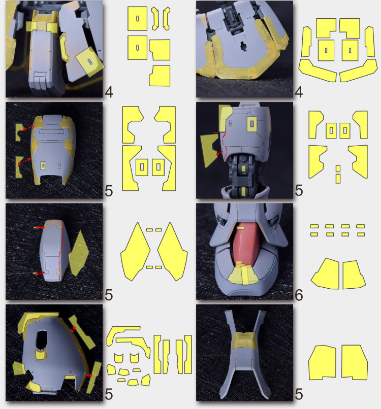 Cantonese.C Studio Precut Masking Tape For YJL Zaku 2.0 Set