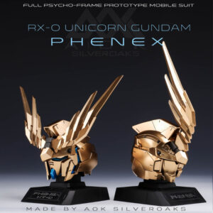Silveroaks 1-35 Unicorn Gundam 03 Phenex Head Bust Display Full Resin Toys (Deluxe Edition)