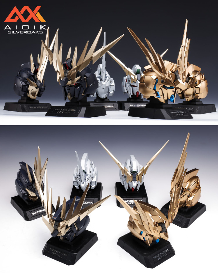 Silveroaks 1 35 Unicorn Gundam 03 Phenex Head Bust Display Full Resin Toys Deluxe Edition 08