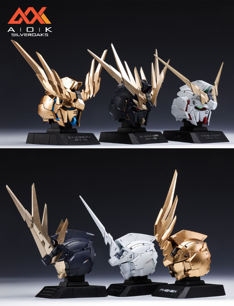 Silveroaks 1 35 Unicorn Gundam 03 Phenex Head Bust Display Full Resin Toys Deluxe Edition 09