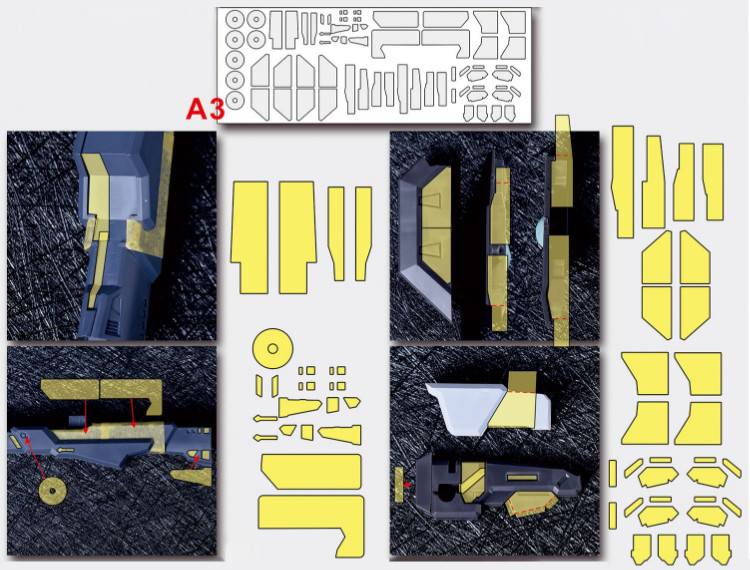 Cantonese.C Studio Precut Masking Tape For AINTA Trident Weapon Set