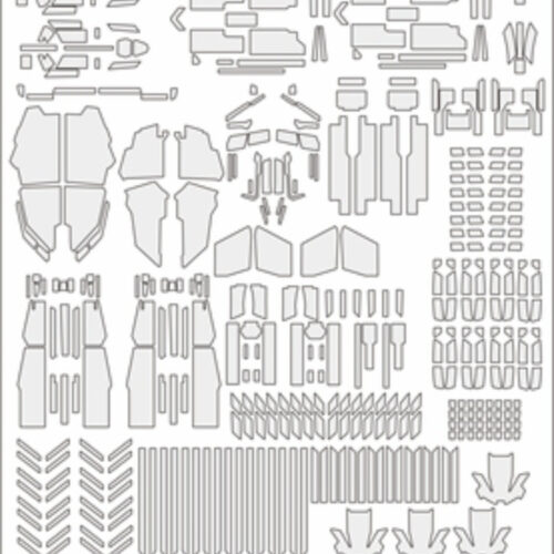 Cantonese.C Studio Precut Masking Tape For Fortune Meow's Strike Freedom Gundam Matte Coating Set