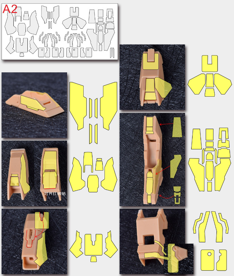 Cantonese.C Studio Precut Masking Tape For Silveroaks Hi-Nu Gundam Set