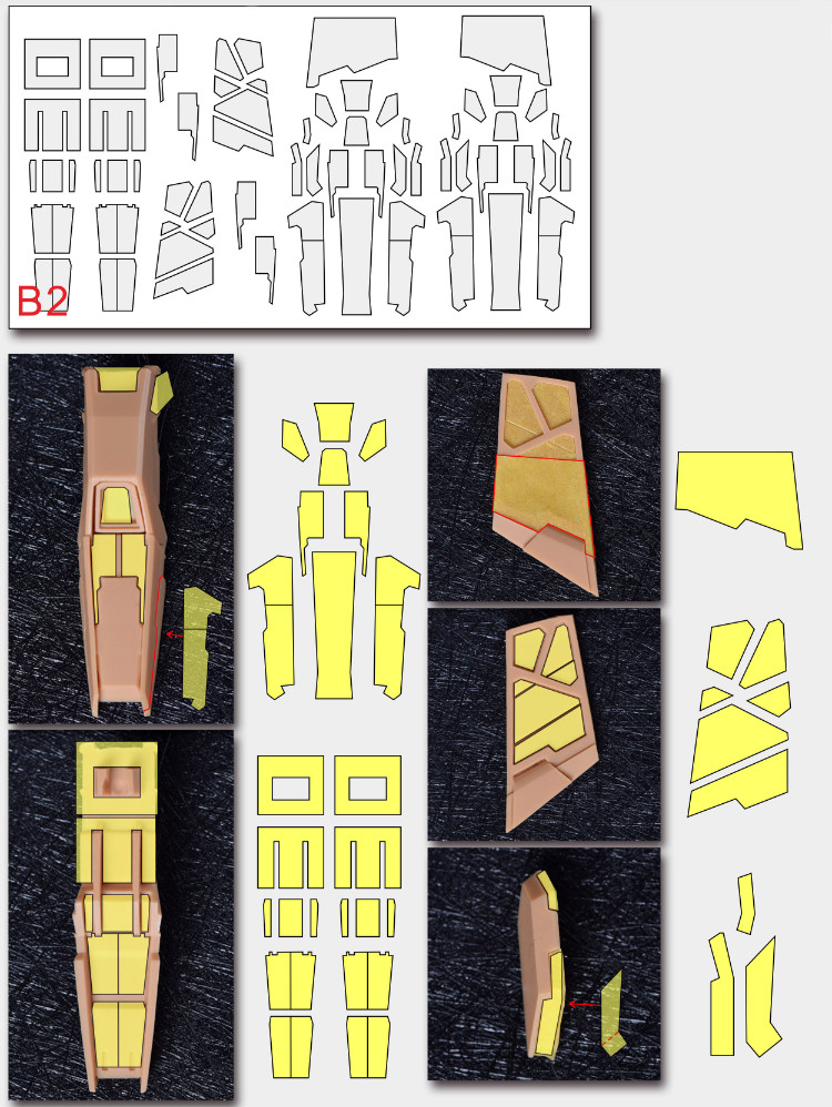 Cantonese.C Studio Precut Masking Tape For Silveroaks Hi-Nu Gundam Set