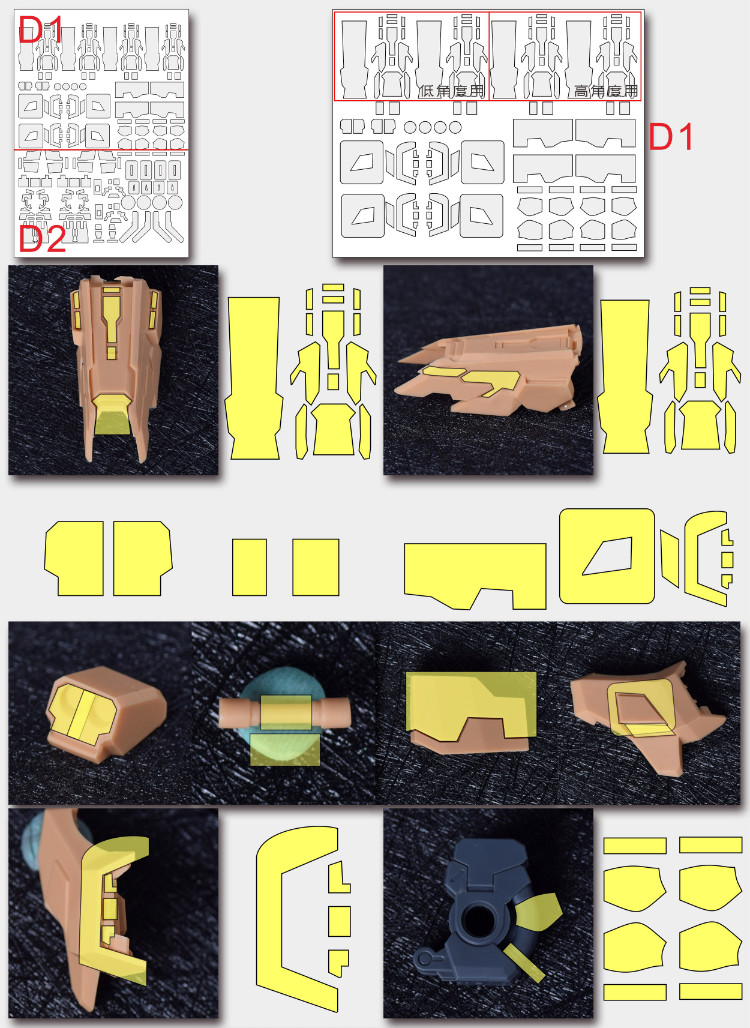 Cantonese.C Studio Precut Masking Tape For Silveroaks Hi-Nu Gundam Set