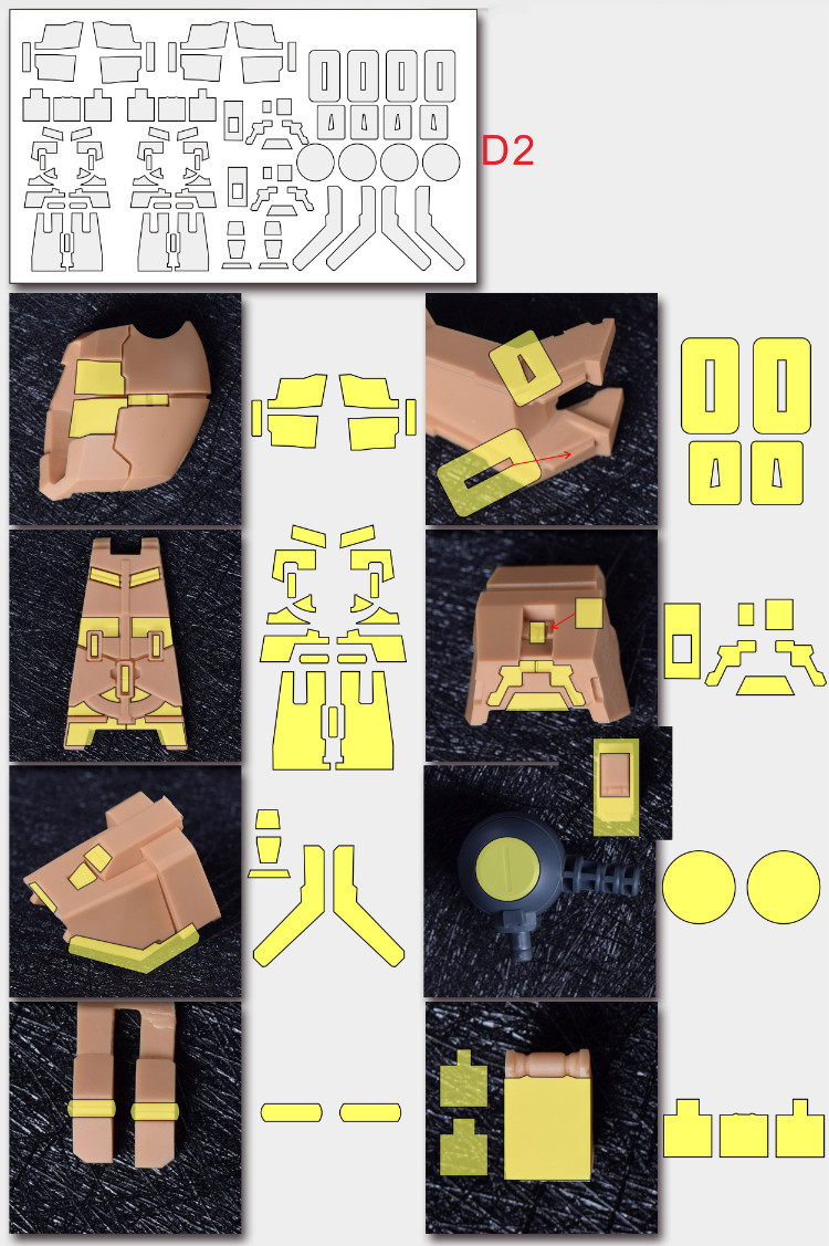 Cantonese.C Studio Precut Masking Tape For Silveroaks Hi-Nu Gundam Set