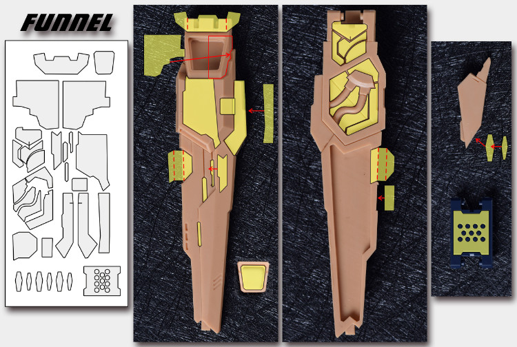 Cantonese.C Studio Precut Masking Tape For Silveroaks Hi-Nu Gundam Set