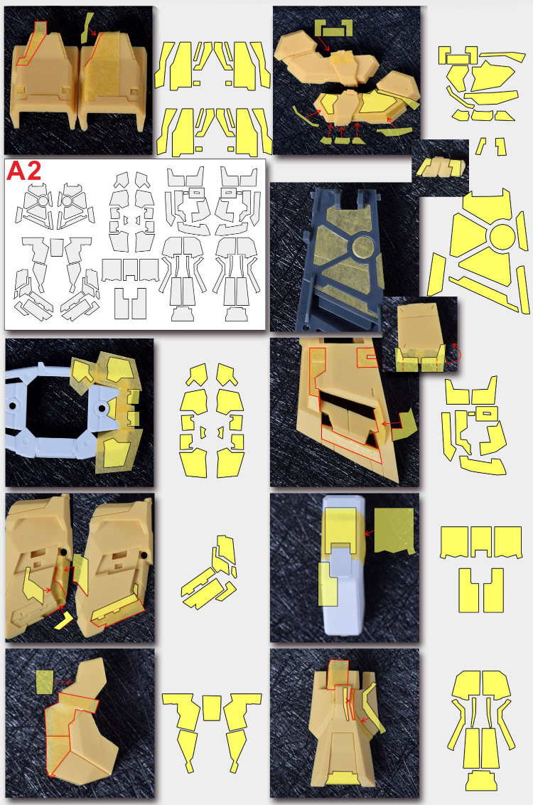 Cantonese.C Studio Precut Masking Tape For The51 RX93 Nu Gundam Set