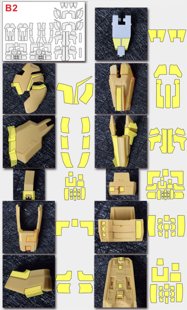 Cantonese.C Studio Precut Masking Tape For The51 RX93 Nu Gundam Set
