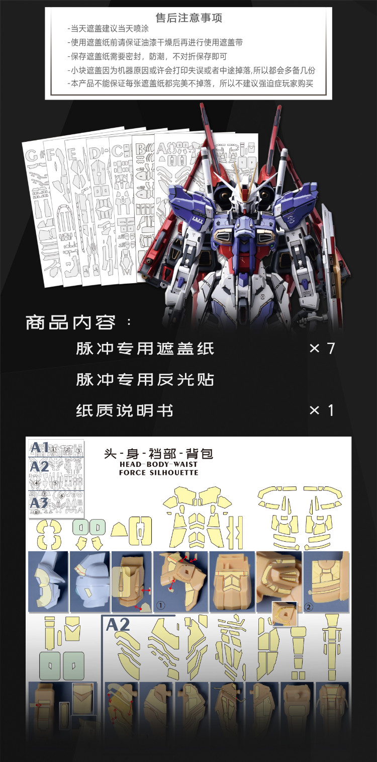 Cantonese.C Precut Masking Tape YJL Force Impulse Gundam