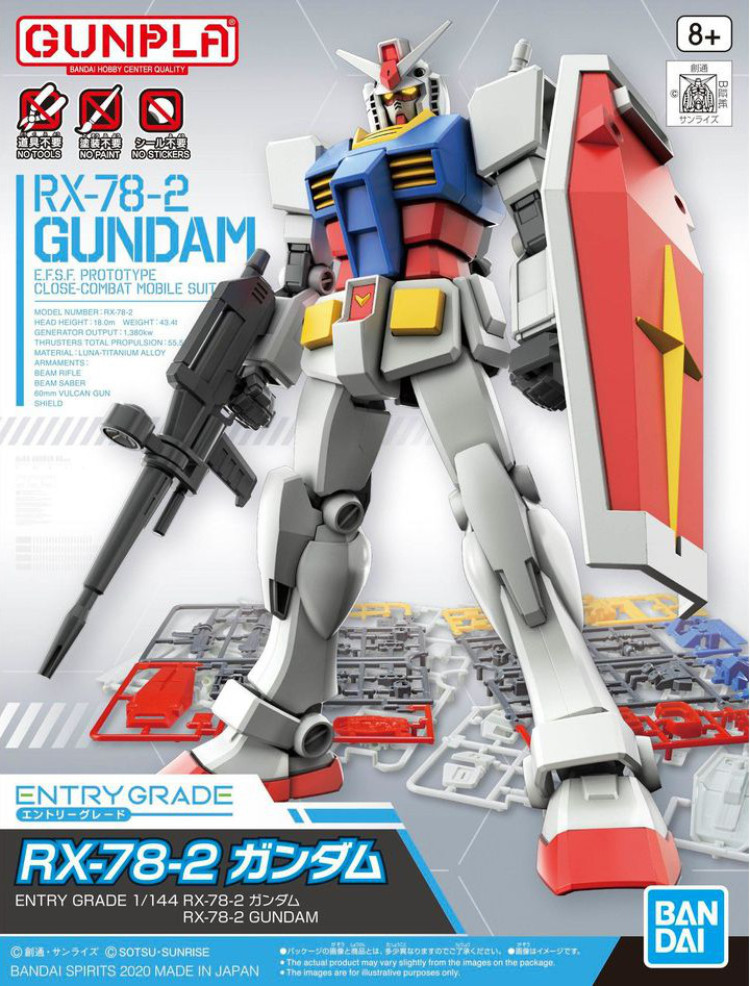 Bandai EG RX78 Gundam Plastic Kit